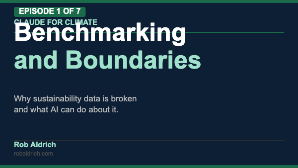 Claude for Climate: Benchmarking and Boundaries
