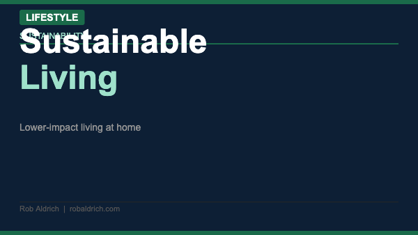 Sustainable Living